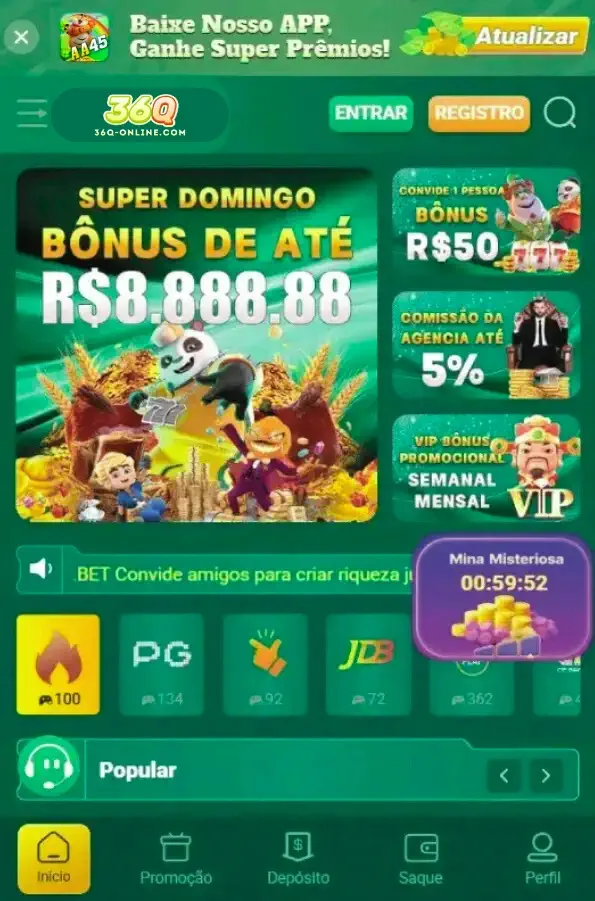 Aplicativo móvel do 36Q Cassino para Android